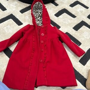 Girls coat with bow back 4-5 t